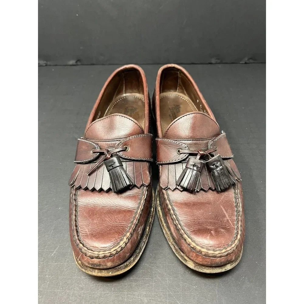 Allen Edmonds Men's Enfield Brown Leather Tasseled Leather‎ Size 9 C READ